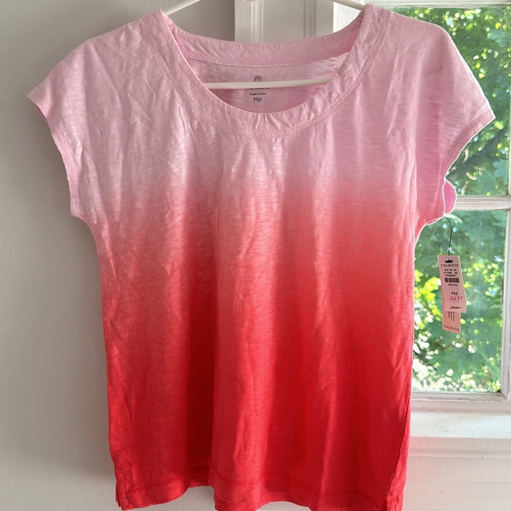 Dip dye tee - Talbots - NWT!